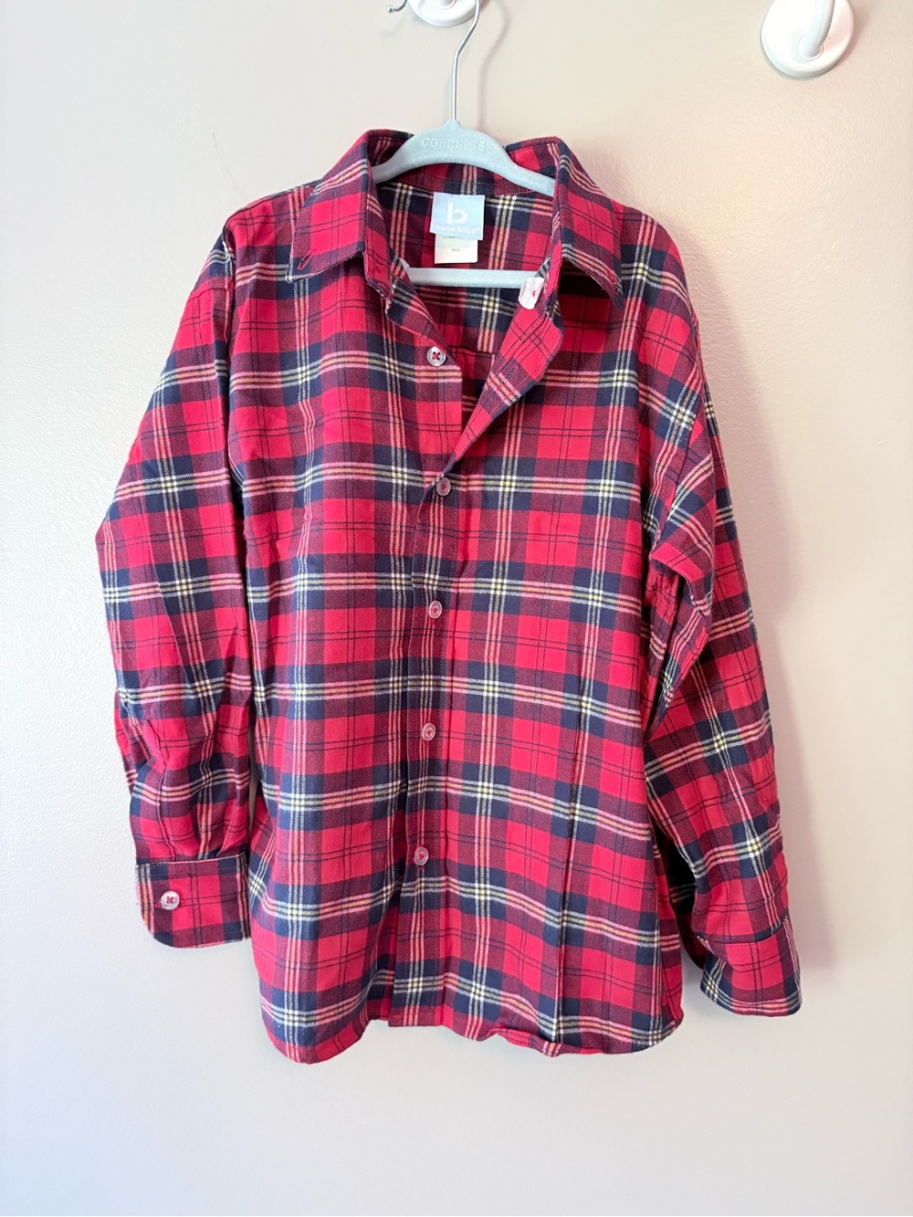 Boys tartan flannel shirt